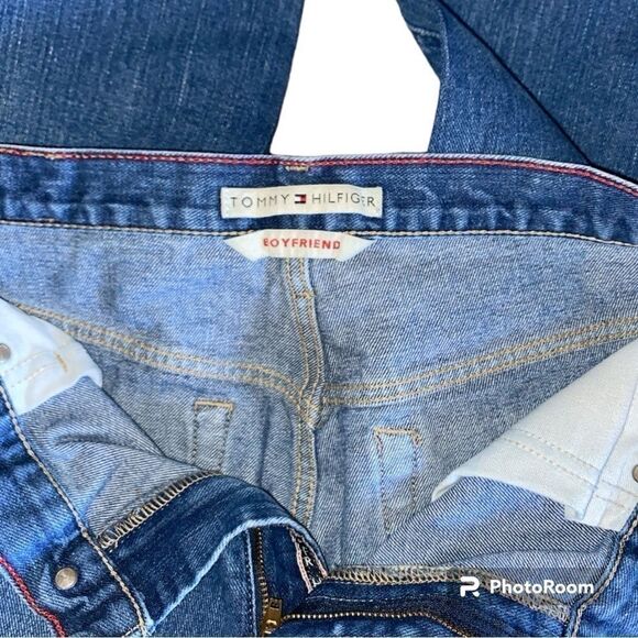 Tommy Hilfiger Boyfriend Jeans Distressed Blue 12 Long - Picture 3 of 8